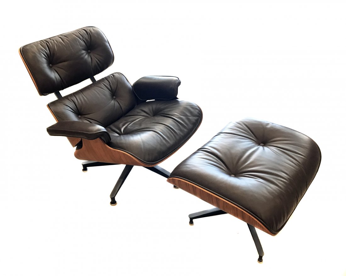 HERMAN MILLER EAMES CHAIR WITH OTTOMAN (1 of 8)