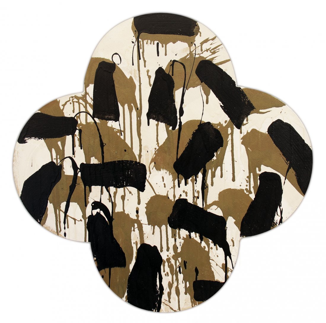 MAX GIMBLETT (1935): Property of A Palm Beach GentlemanMAX GIMBLETT (1935) Mustard Seed Metallic pigments/Acrylic Polymer on canvas 38 1/2 x 40 in. (97.7 x 101.6 cm.) Painted in 1987
