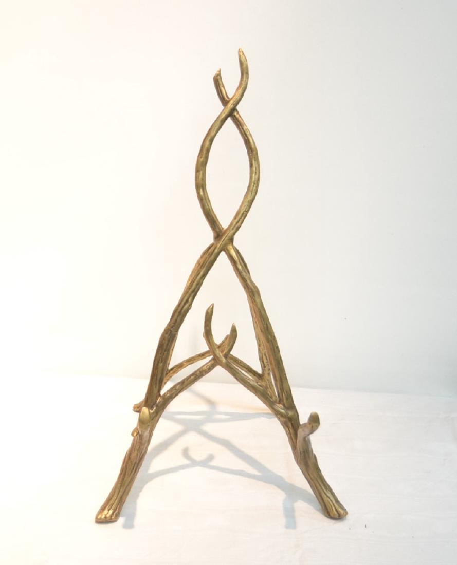 JAY STRONGWATER OAKLEY DECORATIVE DISPLAY STAND: IN BRASS COLOR (NEW IN BOX) 12' x 12" x 21"