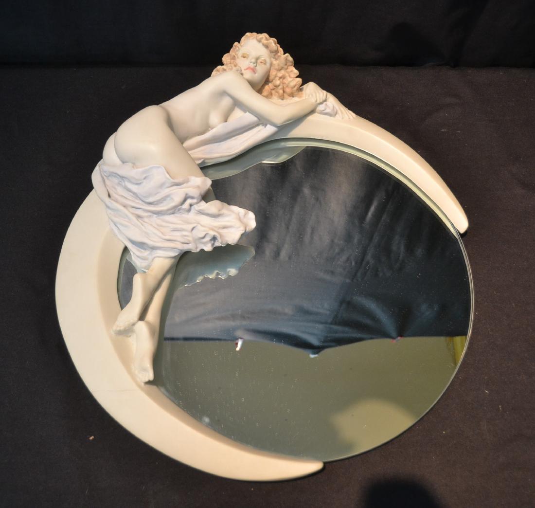 EMILY KAUFMAN RECLINING FEMALE NUDE ATOP: RESIN MIRROR ; SIGNED E.KAUFMAN , 125/150 , 1985 - 18" x 20 1/2"