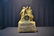 19thC FRENCH EMPIRE DORE BRONZE MANTLE CLOCK - 10