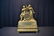 19thC FRENCH EMPIRE DORE BRONZE MANTLE CLOCK - 2