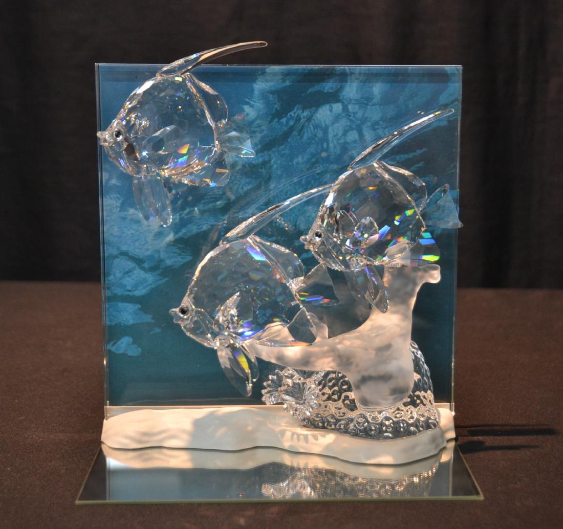 2007 SWAROVSKI "WONDERS OF THE SEA, COMMUNITY": Swarovski Collector's Society Annual Edition 2007 "Wonders of the Sea" Community clear lead crystal display with plaque and original boxes, designed by - 8 1/4" x 7 1/2"