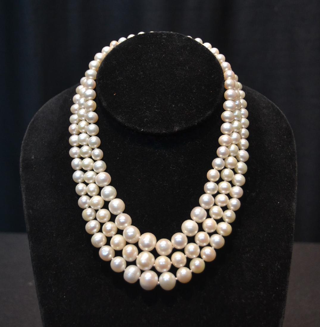 H. Stern Graduated Natural Pearl Necklace