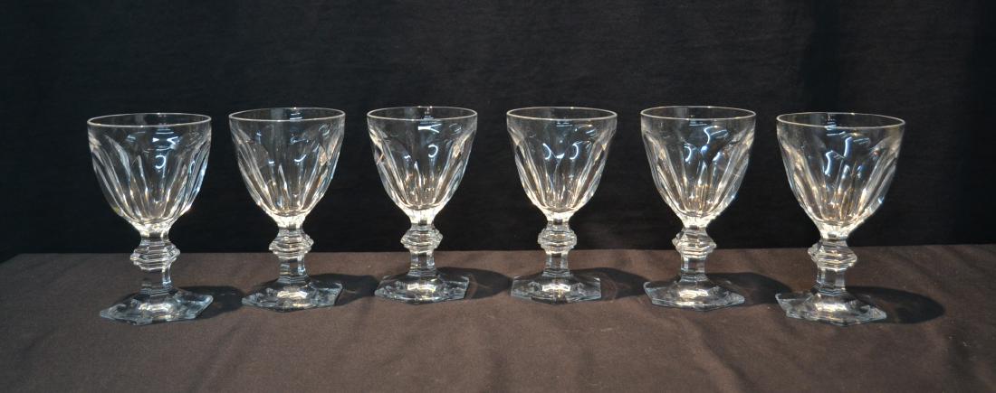 (6) BACCARAT WINE GLASSES - 3 3/4" x 6": (6) BACCARAT WINE GLASSES - 3 3/4" x 6"