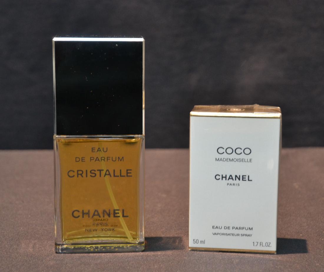 COCO CHANEL "MADEMOISELLE" 1.7fl oz: EAUDE PARFUM (NIB) & CHANEL "CRISTALLE" EAU DE PARFUM - 3.4fl oz , OPENED