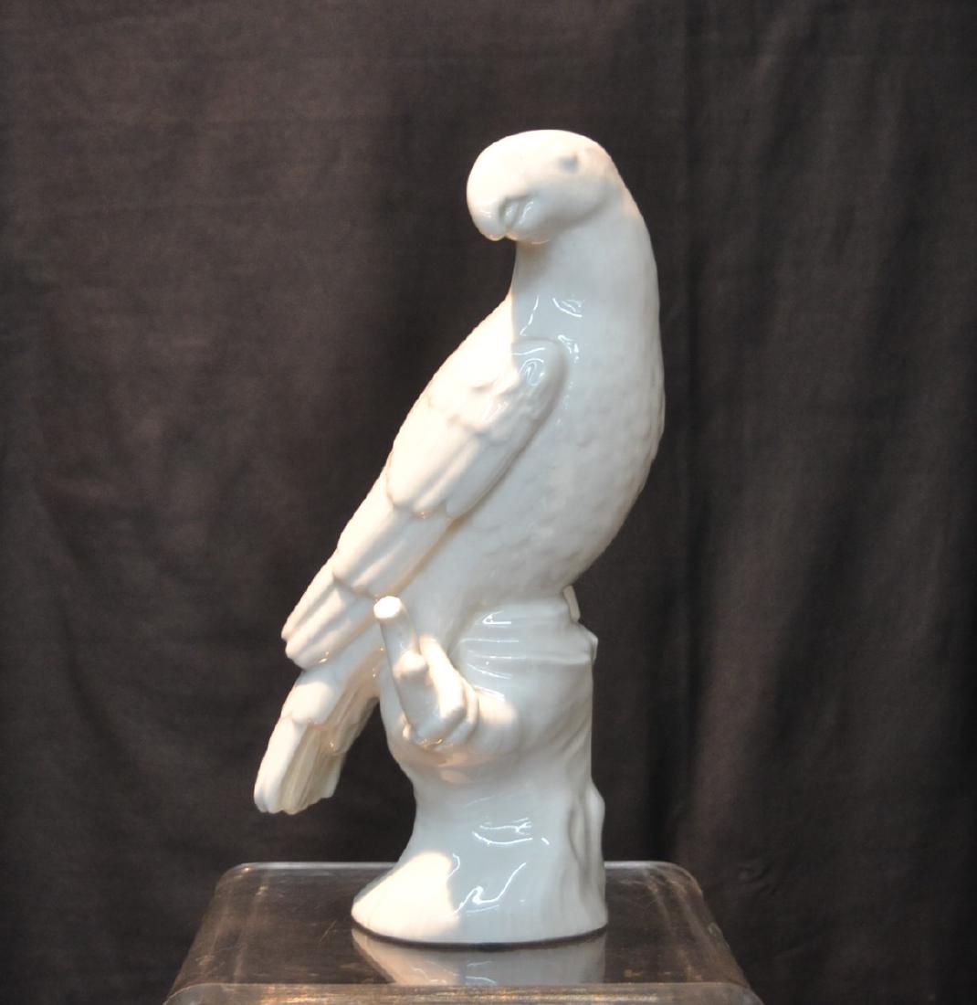 KPM BERLIN PORCELAIN PARROT FIGURE: ARTIST SIGNED , 4" x 9"
