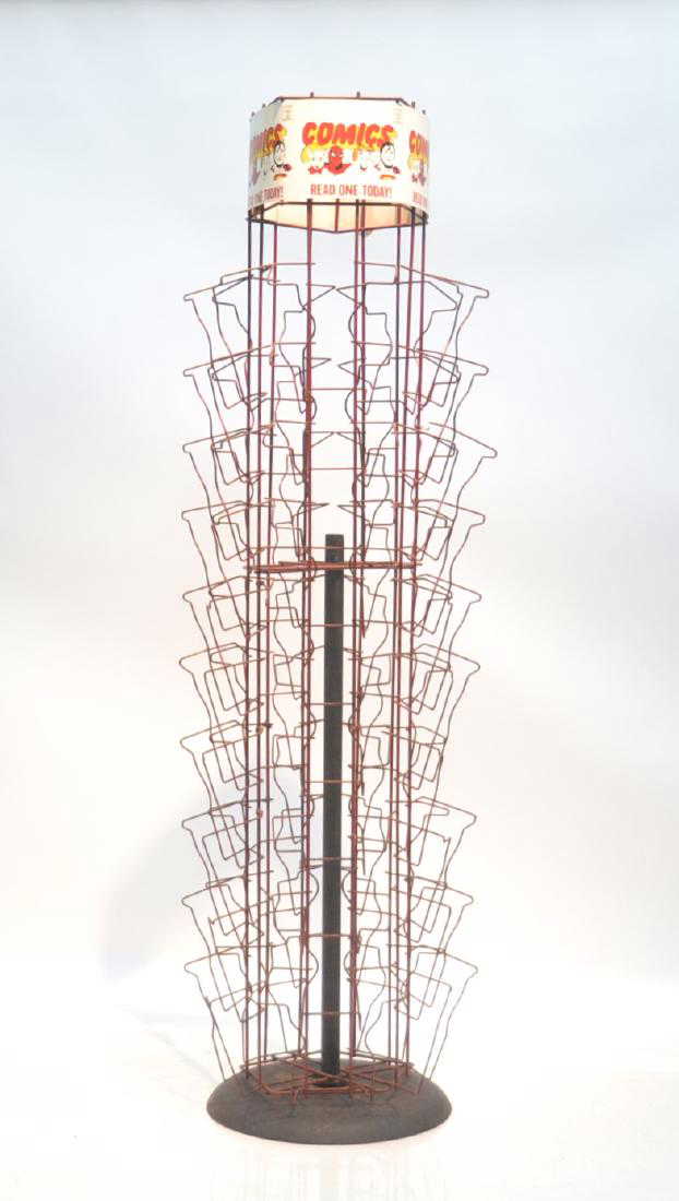 1950's COMIC BOOK SPINNER RACK WITH
