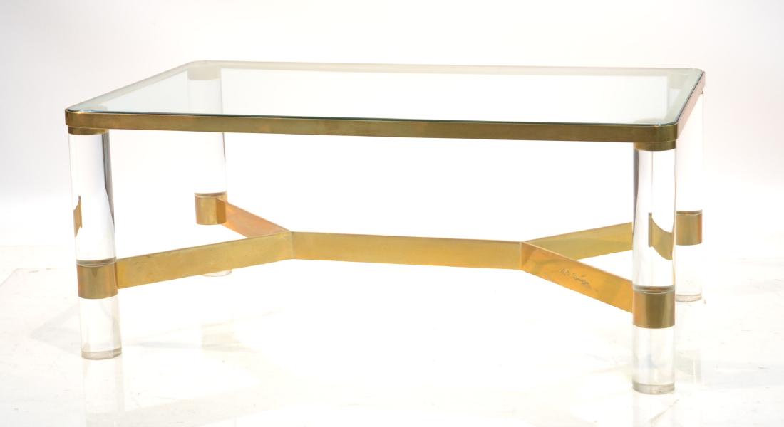 Signed Karl Springer Coffee Table Nov 27 2018 Echoes Antiques