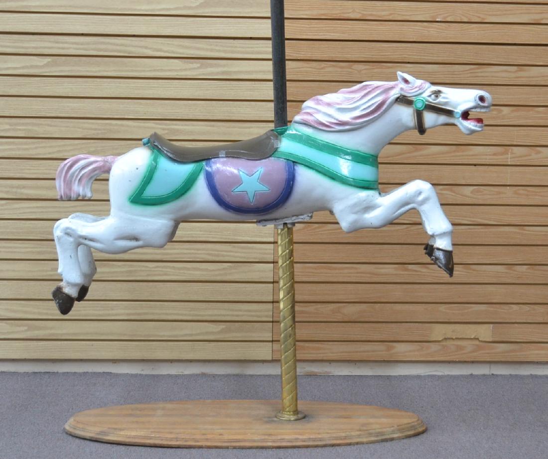 C.W. PARKER , POLYCHROMED CAROUSEL HORSE