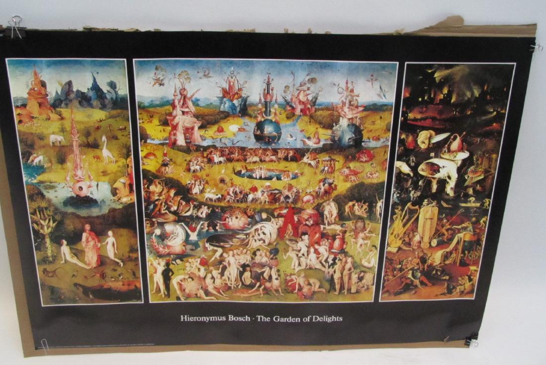 HIERONYMUS BOSCH , "THE GARDEN OF DELIGHTS": POSTER , 1991 WIZARD & GENUS IDEAL COLOR - 26 1/2" x 38 1/2"