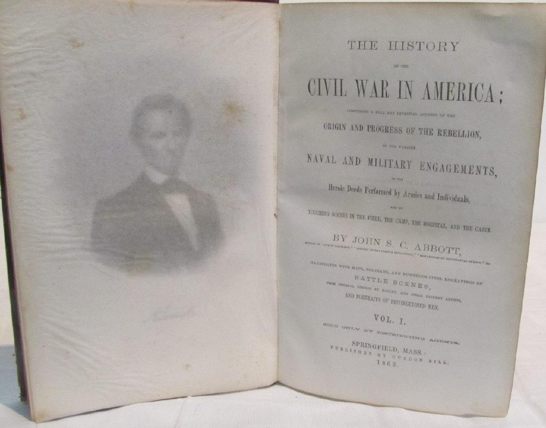 "HISTORY OF THE CIVIL WAR" BY JOHN SC. ABBOTT: VOLUME I - 10" x 7"