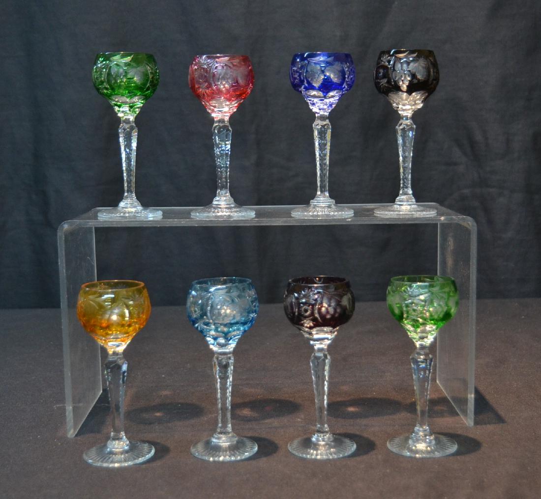 (8) CUT TO CLEAR CORDIALS - 4 1/2": (8) CUT TO CLEAR CORDIALS - 4 1/2"