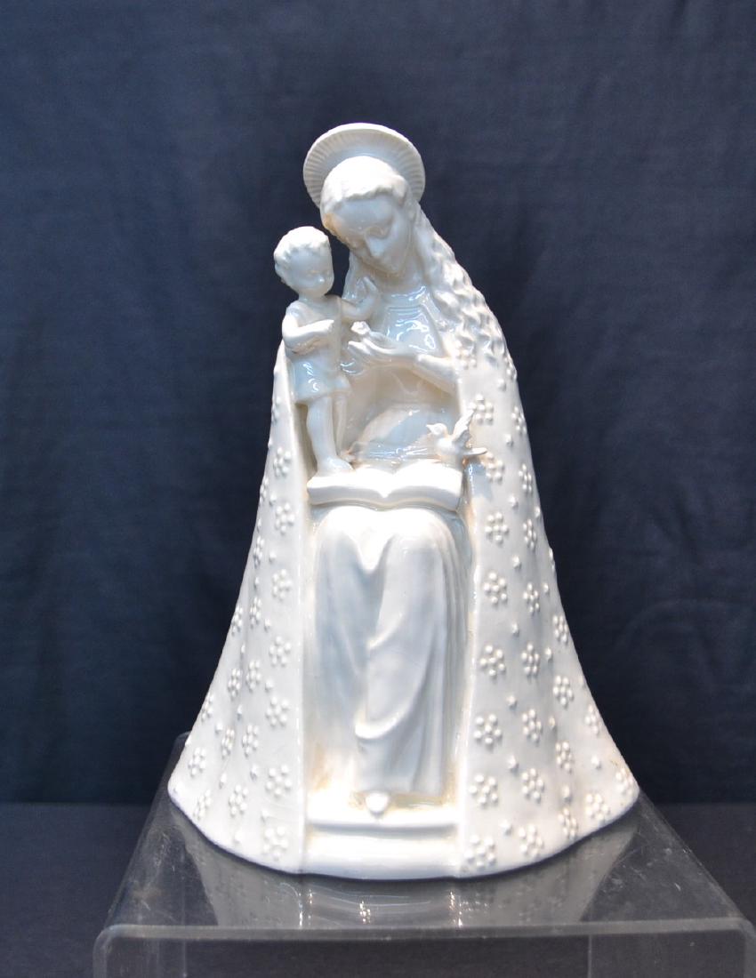 GOEBEL "FLOWER MADONNA" FIGURE: (FLAKE OFF BIRD) 5 1/2" x 8"
