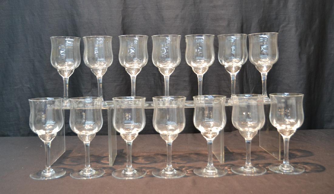 (14) BACCARAT WINE GLASSES - 3" x 7": (14) BACCARAT WINE GLASSES - 3" x 7"
