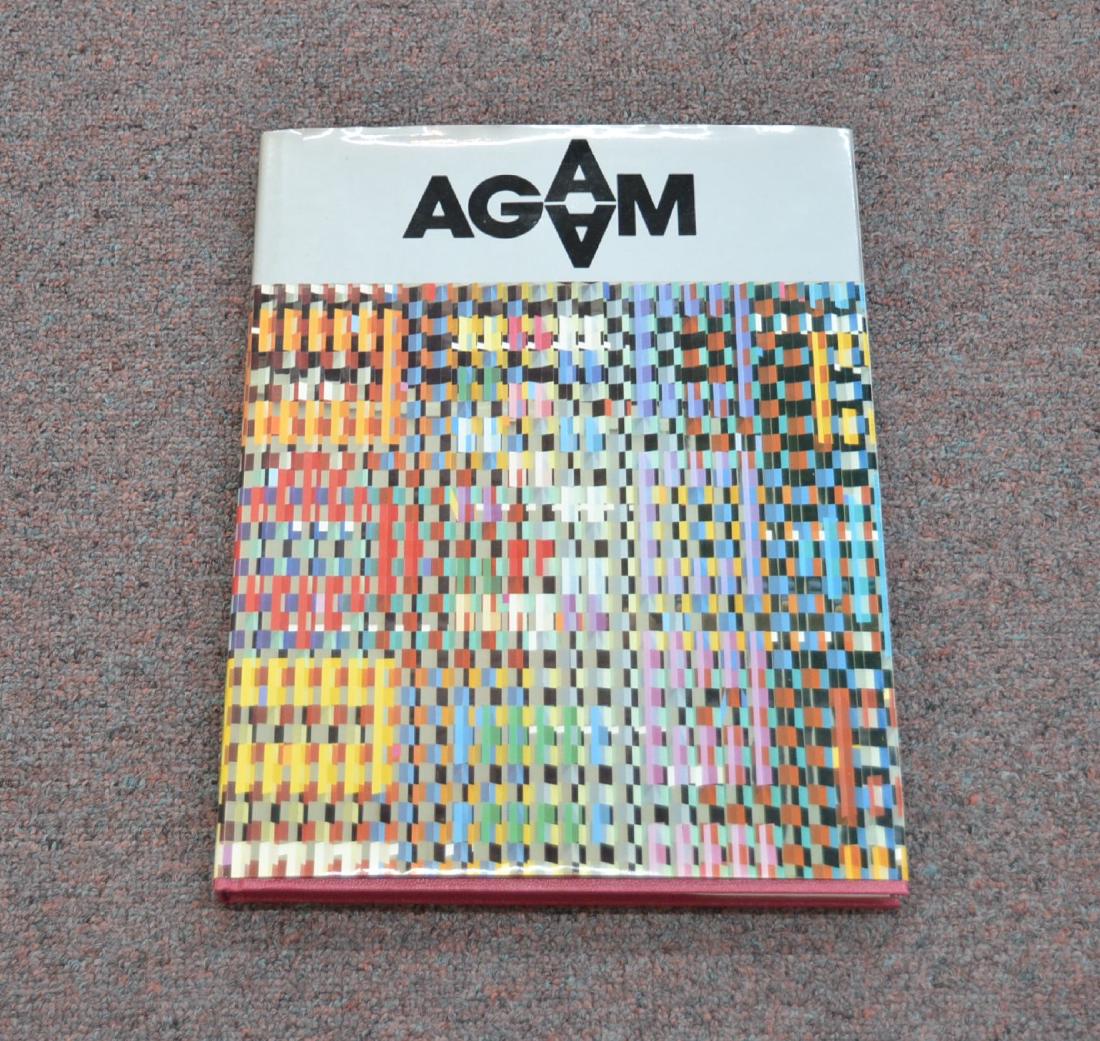 AUTOGRAPHED "HOMAGE TO YAACOV AGAM" BOOK: HARDCOVER BOOK BY LEON AMIEL , 1981 ; AUTOGRAPHED BY YAACOV AGAM