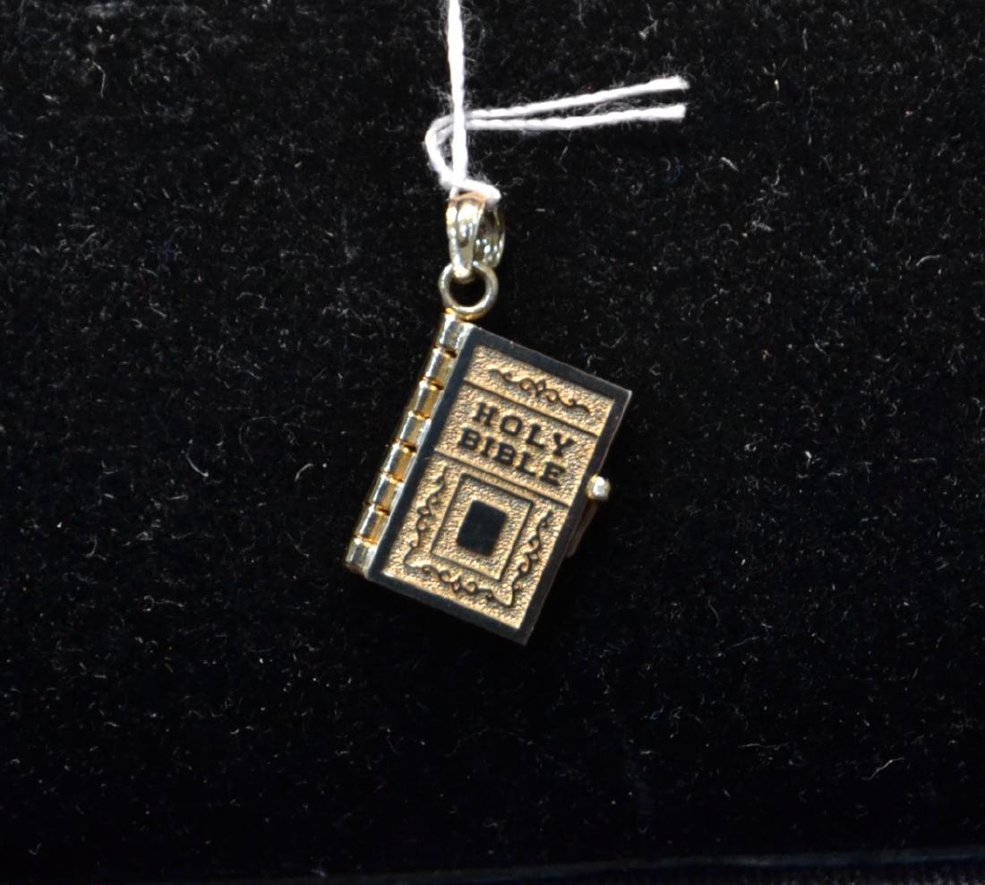 14kt GOLD BIBLE PENDANT - 3.4grams: 14kt GOLD BIBLE PENDANT - 3.4grams