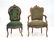 VICTORIAN CARVED ARM CHAIR & SIDE CHAIR