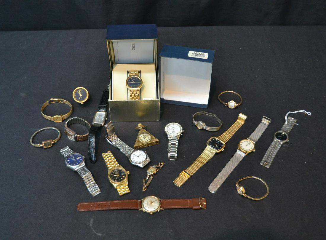 ASSORTED WATCHES INCLUDING SEIKO , BULOVA & BENRUS: ASSORTED WATCHES INCLUDING SEIKO , BULOVA & BENRUS