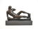 BRONZE RECLINING WOMAN , INITIALED