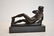 BRONZE RECLINING WOMAN , INITIALED - 7