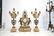 (3)pc IMPERIAL FIGURAL BRONZE & MARBLE CLOCK SET - 10