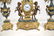 (3)pc IMPERIAL FIGURAL BRONZE & MARBLE CLOCK SET - 7