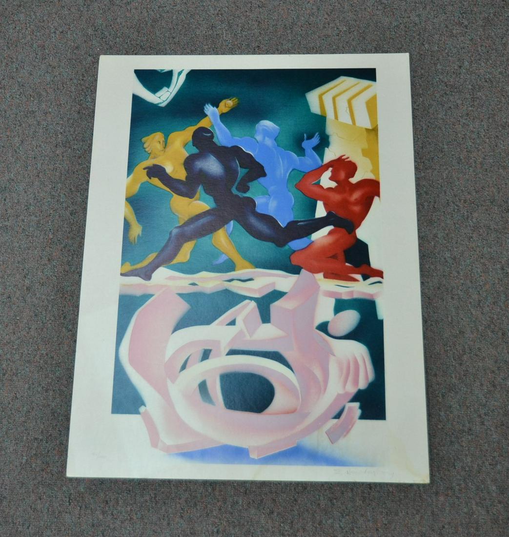 ERNST NEIZVESTNY (RUSSIAN B. 1925): PRINT , HAND SIGNED IN PENCIL & NUMBERED 162/300 - 18" x 24 1/2"