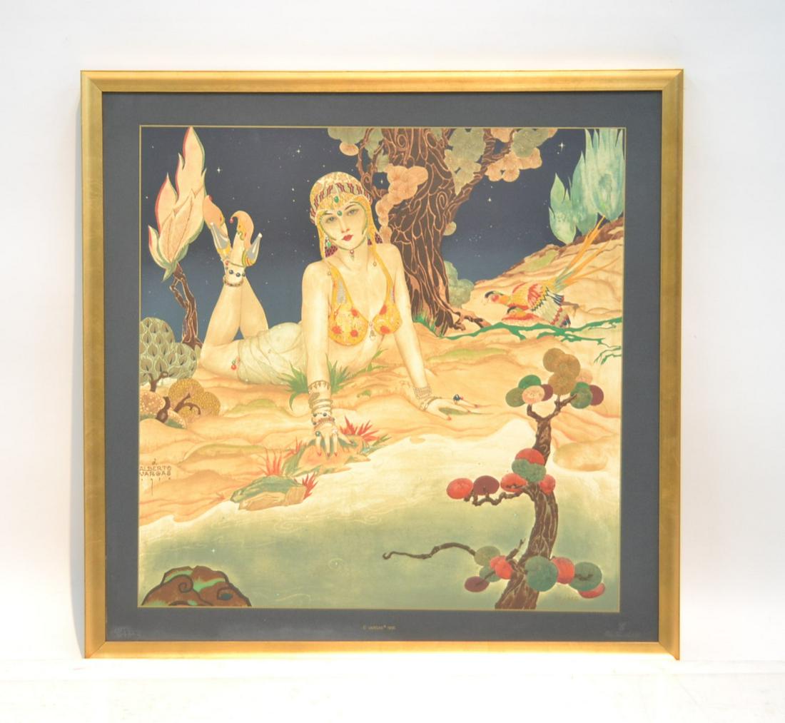 ALBERTO VARGAS "PERSIAN PRINCESS" PRINT: 32" x 32" OVERALL