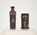 (2) WEDGWOOD BLACK BASALT & ROSSO ANTICO VASES