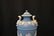 WEDGWOOD BLUE & WHITE TWIN HANDLE LIDDED URN - 4