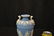 WEDGWOOD BLUE & WHITE TWIN HANDLE LIDDED URN - 8