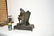 WHITE METAL SCULPTURE OF SEATED BEN FRANKLIN - 7