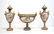 (3)pc COBALT SEVRES PORCELAIN CONSOLE SET