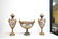 (3)pc COBALT SEVRES PORCELAIN CONSOLE SET - 2