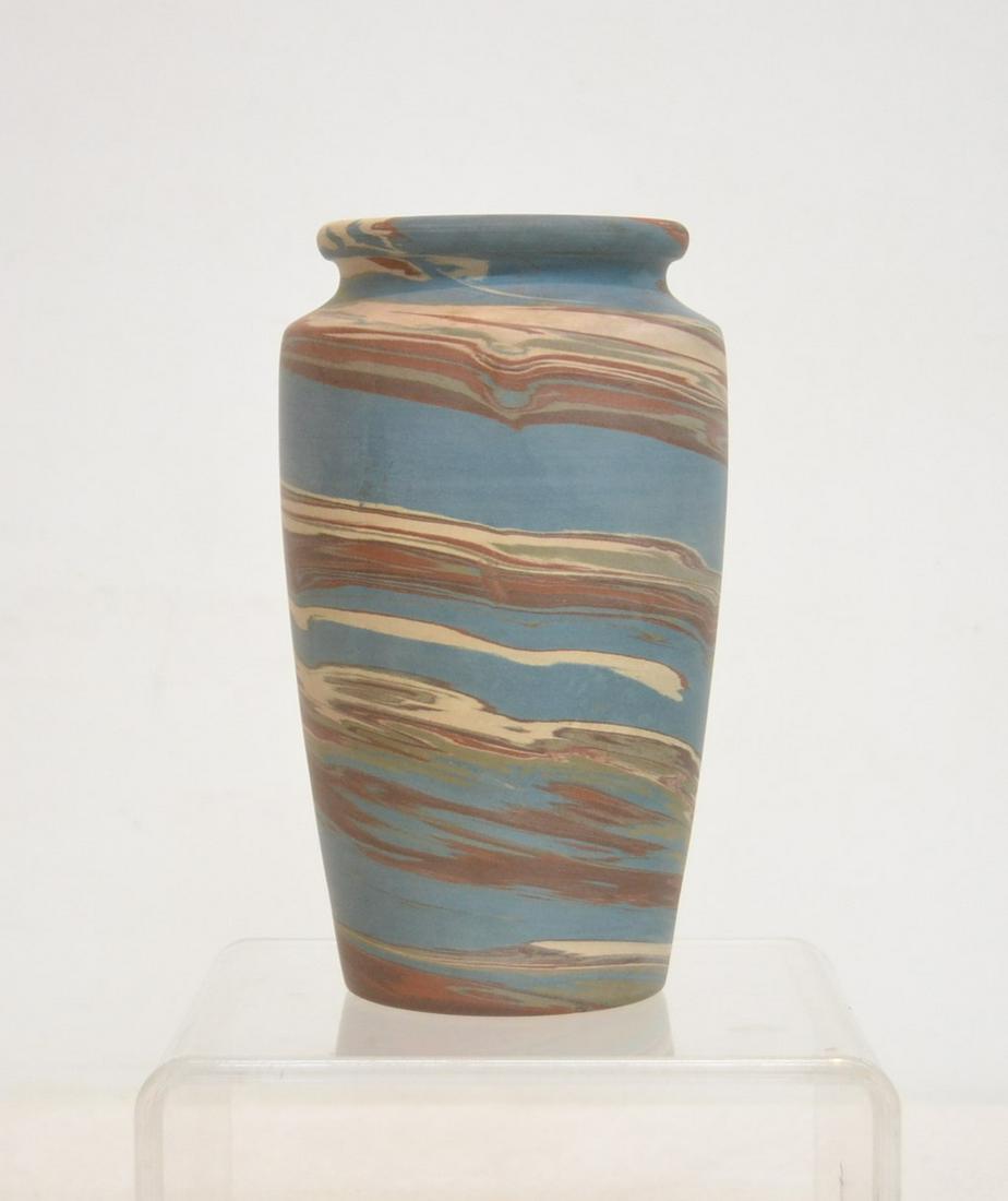 NILOAK SWIRL POTTERY VASE - 4" x 6 1/2": NILOAK SWIRL POTTERY VASE - 4" x 6 1/2"