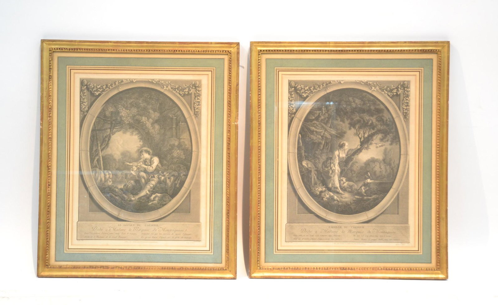(Pr) BOUCHER ROMANTIC SCENE ENGRAVINGS: 20" x 24" OVERALL