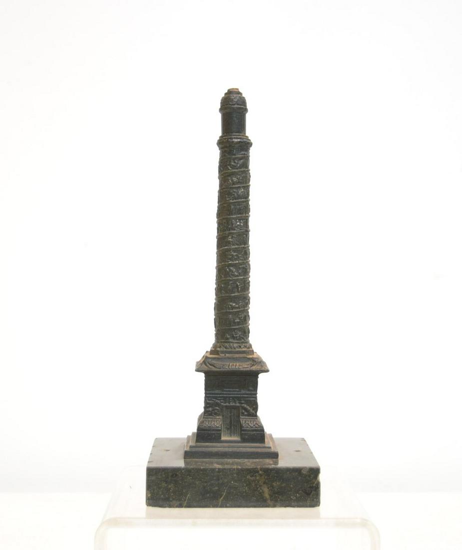 GRAND TOUR BRONZE OBELISK - 4" x 9": (MISSING FIGURE ON TOP)