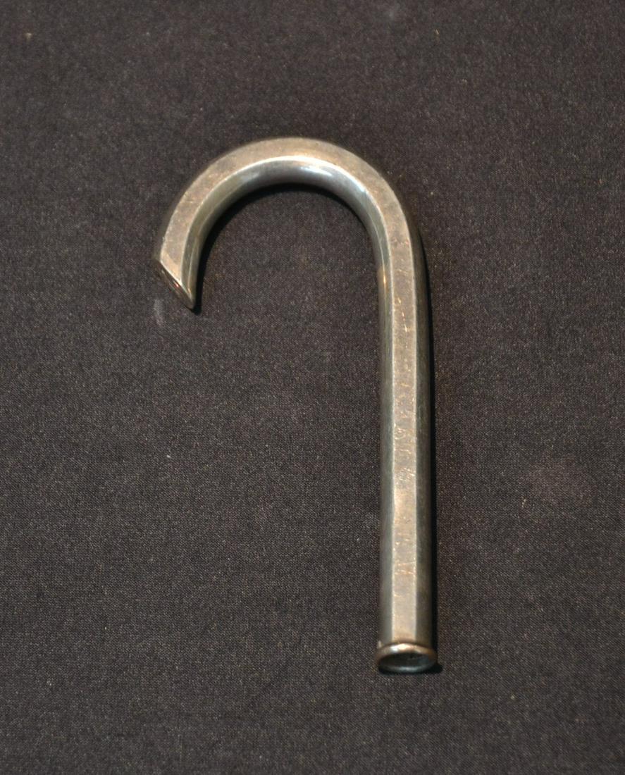 800 SILVER UMBRELLA HOLDER WITH 14kt MOUNTS: - 2 1/2" x 5 1/2" ; 2.19ozt