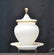 OPALINE PUNCH BOWL WITH UNDERPLATE