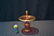 BOHEMIAN MOSER ? CRANBERRY & GOLD GLASS TAZZA - 10