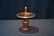 BOHEMIAN MOSER ? CRANBERRY & GOLD GLASS TAZZA - 4