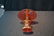 BOHEMIAN MOSER ? CRANBERRY & GOLD GLASS TAZZA - 7