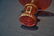 BOHEMIAN MOSER ? CRANBERRY & GOLD GLASS TAZZA - 9