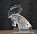 LALIQUE CRYSTAL ROOSTER HEAD MASCOT
