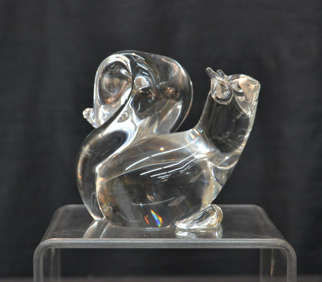 STEUBEN CRYSTAL SNAIL PAPERWEIGHT: 2 1/2" x 4 1/2"