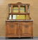 FRENCH OAK MARBLE TOP HUTCH