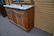 FRENCH OAK MARBLE TOP HUTCH - 9