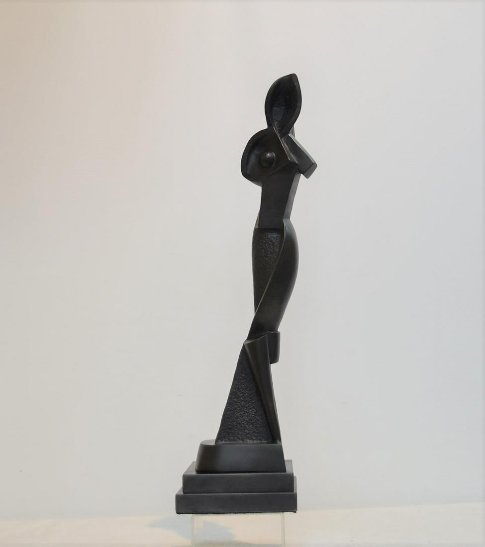 AFTER ALEXANDER ARCHIPENKO , BRONZE SCULPTURE: LARGE BRONZE SCULPTURE , AFTER ALEXANDER ARCHIPENKO - 8" x 8" x 29"