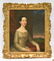 19thC OIL ON BOARD PORTRAIT OF SEATED LADY